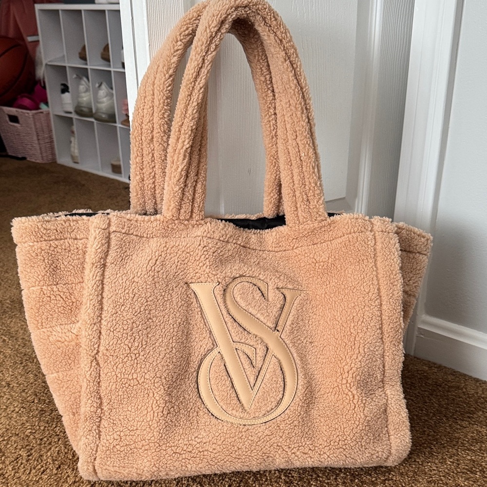 Victoria's Secret Beige Sherpa Tote